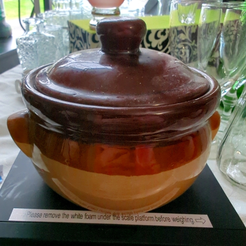 Brown Ceramic Lidded Pot